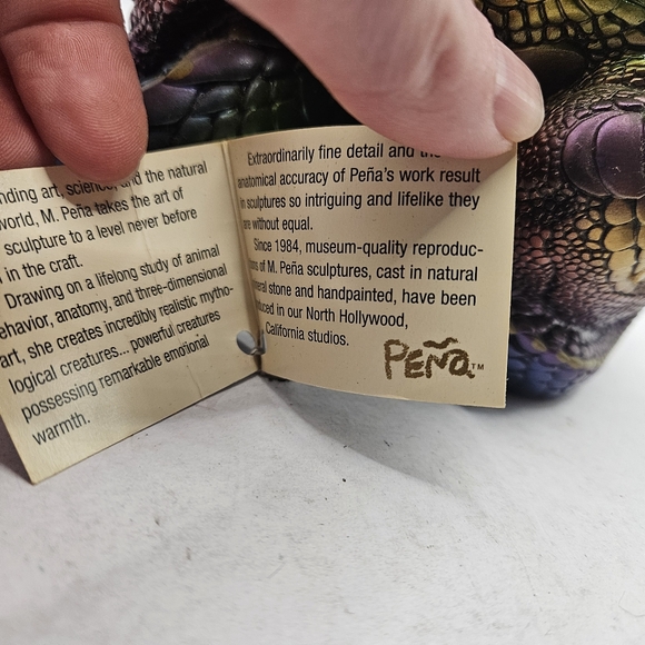 Rare Retired Windstone Editions Male Dragon Peña W/tags No Box 9" Used Condition - Picture 14 of 14